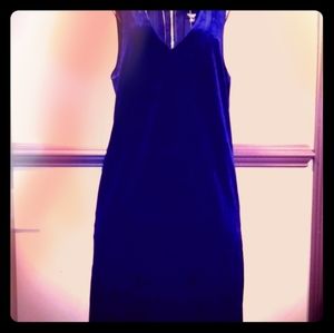 Stunning Blue Velveteen Cocktail Dress